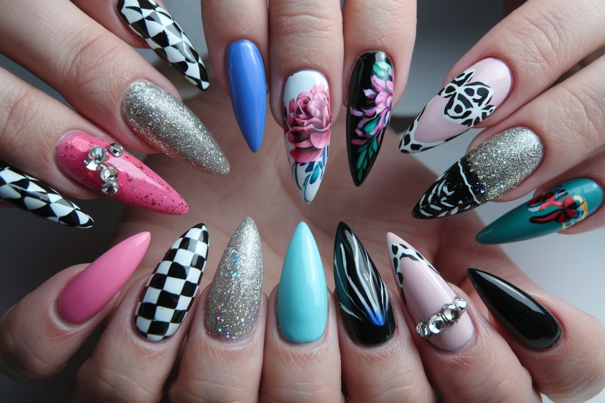 15 Stunning Stiletto Medium Nails Ideas to Inspire Your Next Manicure