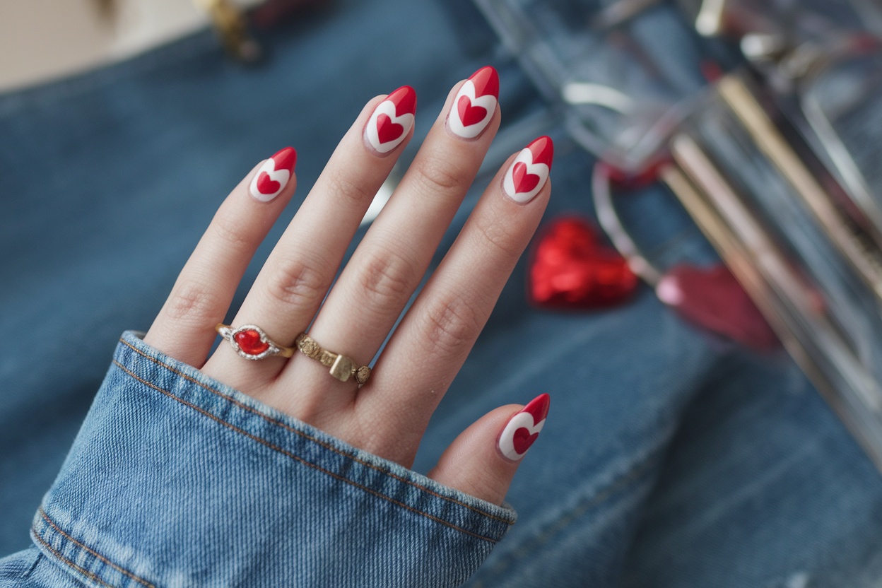 18 Stunning Heart Almond Nails Designs That Will Make You Fall in Love