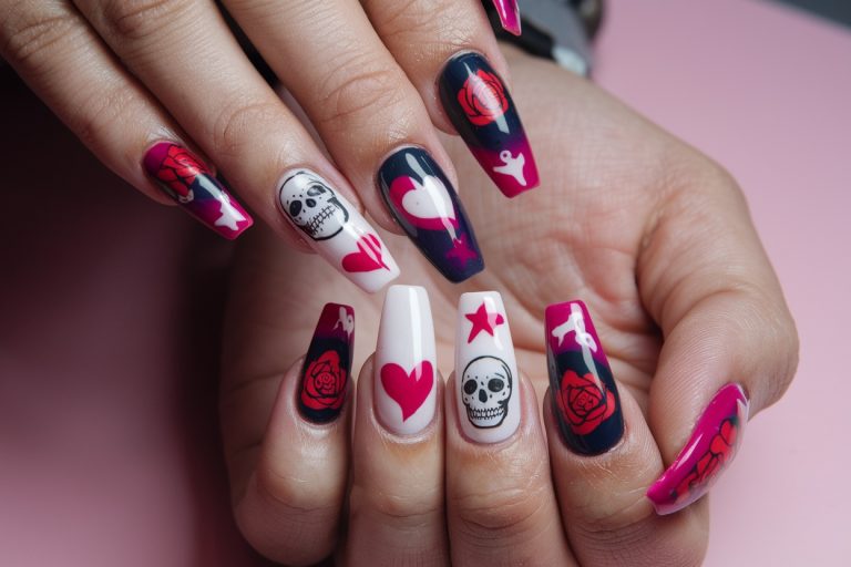 22 Long Coffin Nails Press On Designs You’ll Love in 2024