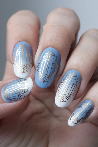 Art Deco Oval Nails