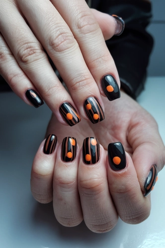 Dark Tortoiseshell Nail Design