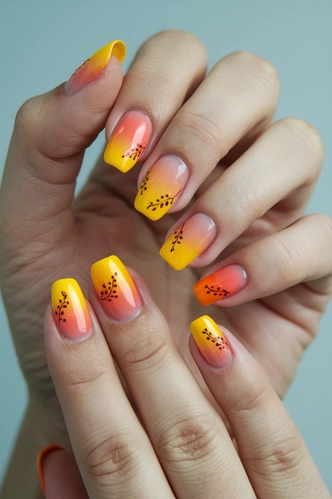 Falling Leaves Gradient Design