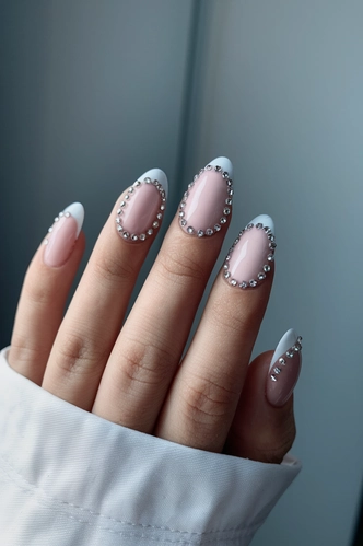 Floral 3D Oval Nails