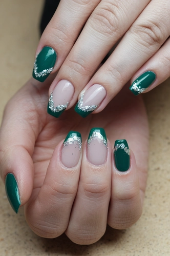 Glitter-Dipped Leaf Tips