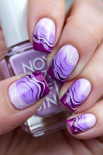 Lavender and Deep Purple Swirls