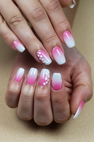 Minimalist Abstract Medium Gel X Nails