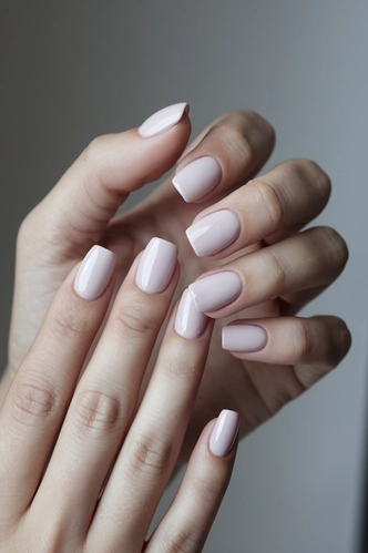 Minimalist Nude Extra Short Square Nails