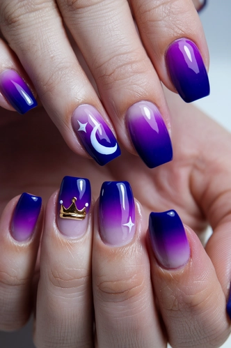 Royal Purple with Crown Accents